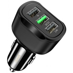Автомобильное зарядное устройство Usams C17 US-CC100 triple USB QC3.0 18W 2.4A Black